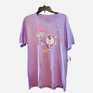 Sanrio Hello Kitty Hearts & Bows Purple Graphic T-Shirt